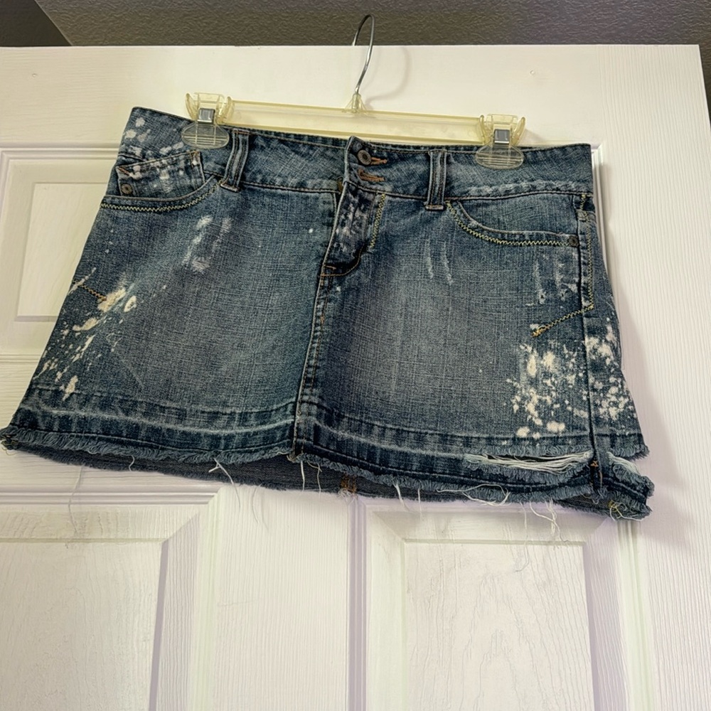 Wet Seal jeans mini skirt size S 100%cotton